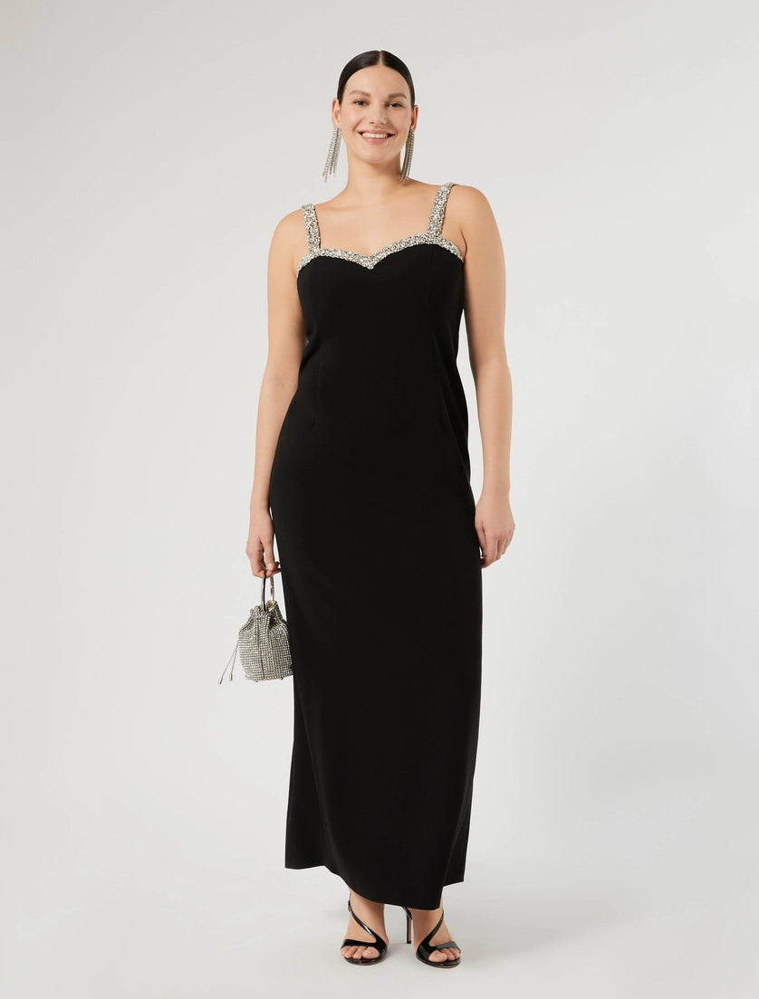 marina rinaldi Embroidered cady dress