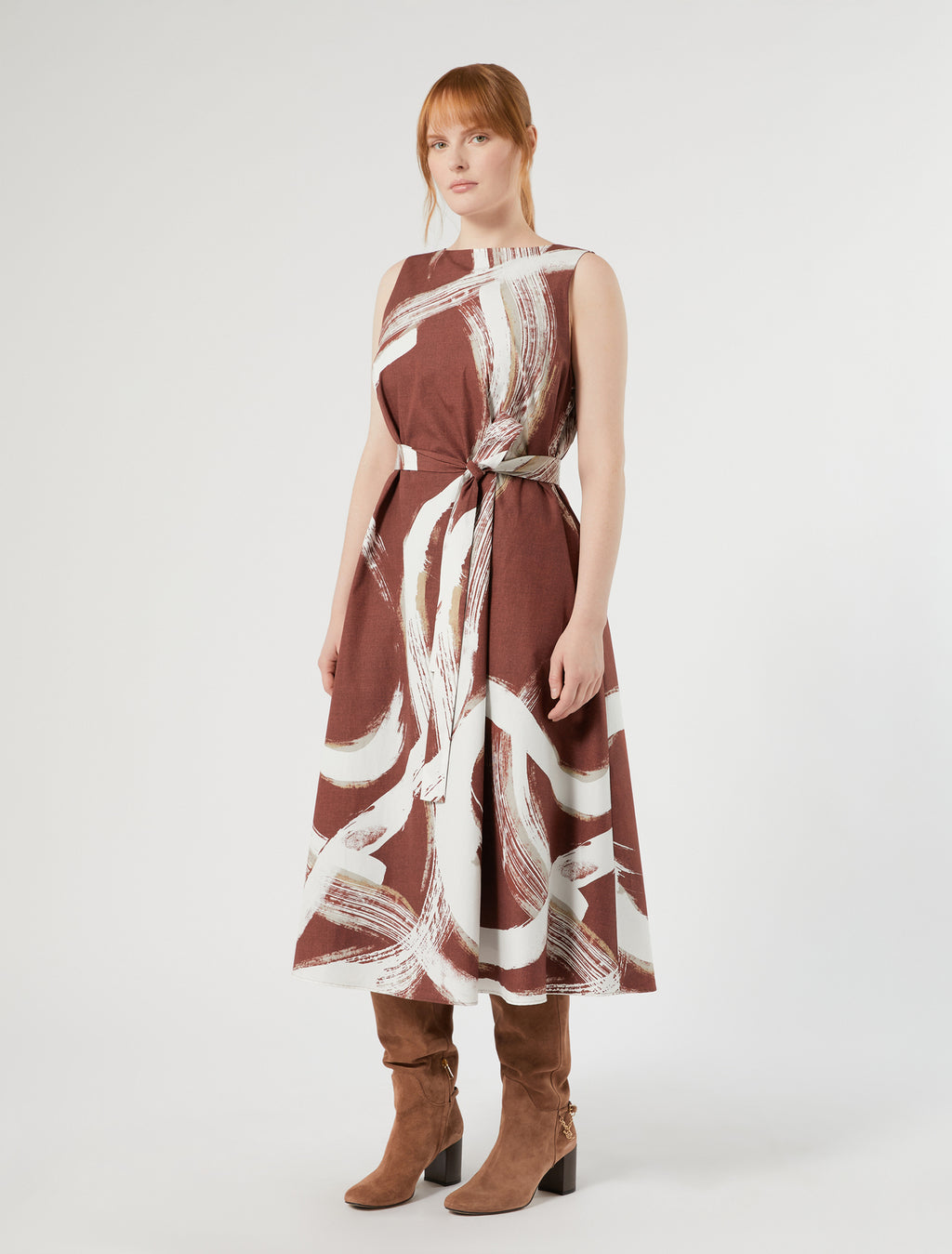 Marina Rinaldi poplin print dress for woman