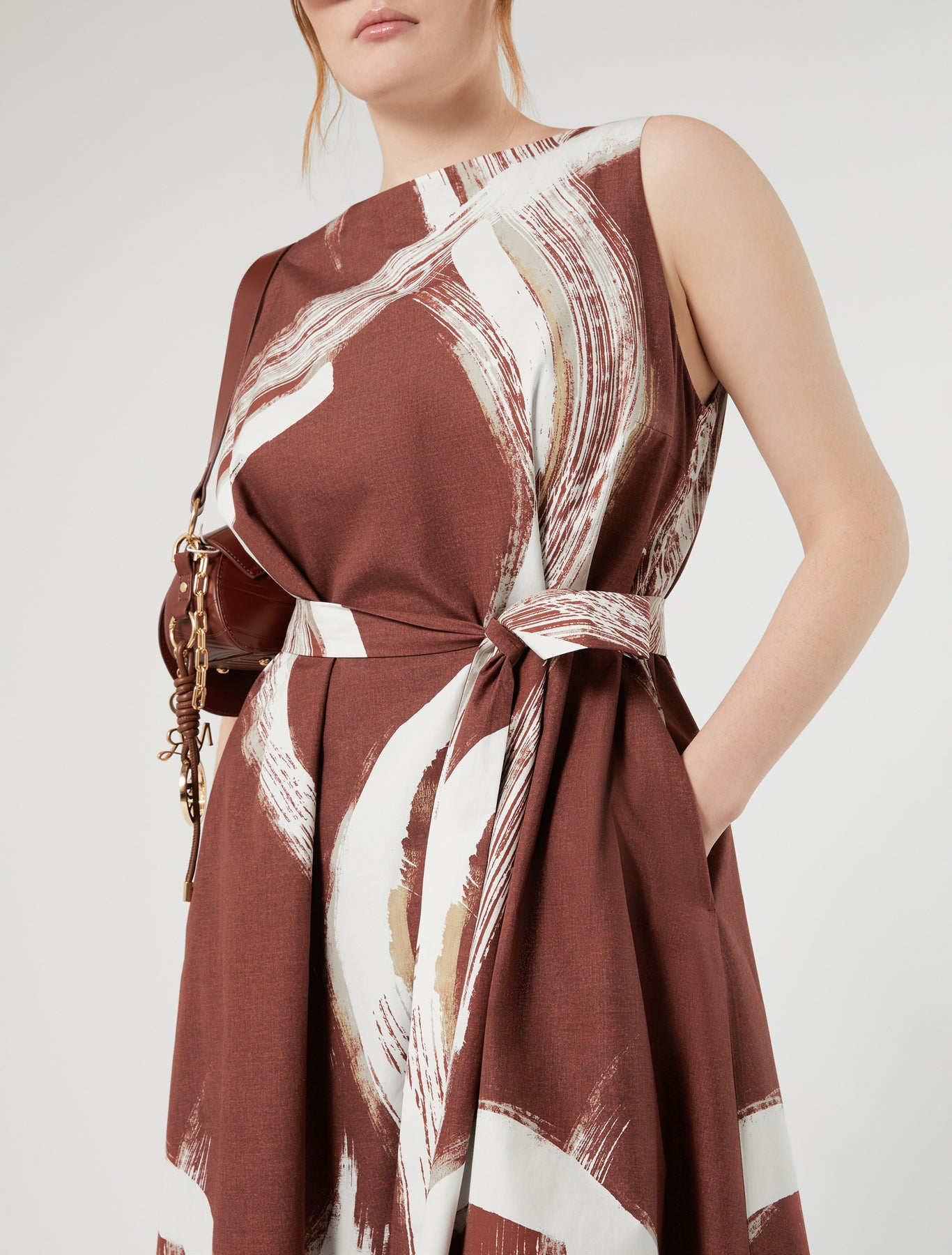 Marina Rinaldi poplin print dress for woman