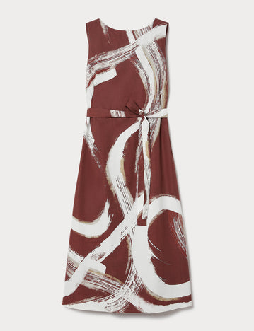 Marina Rinaldi poplin print dress for woman