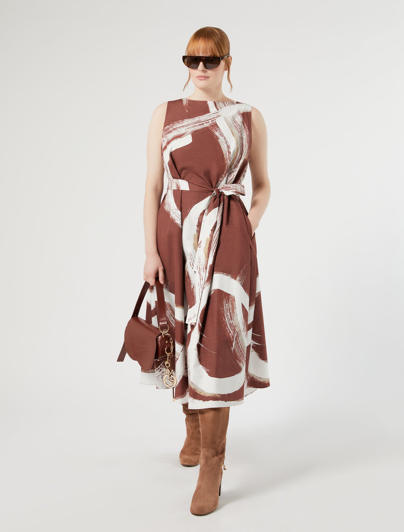 Marina Rinaldi poplin print dress for woman