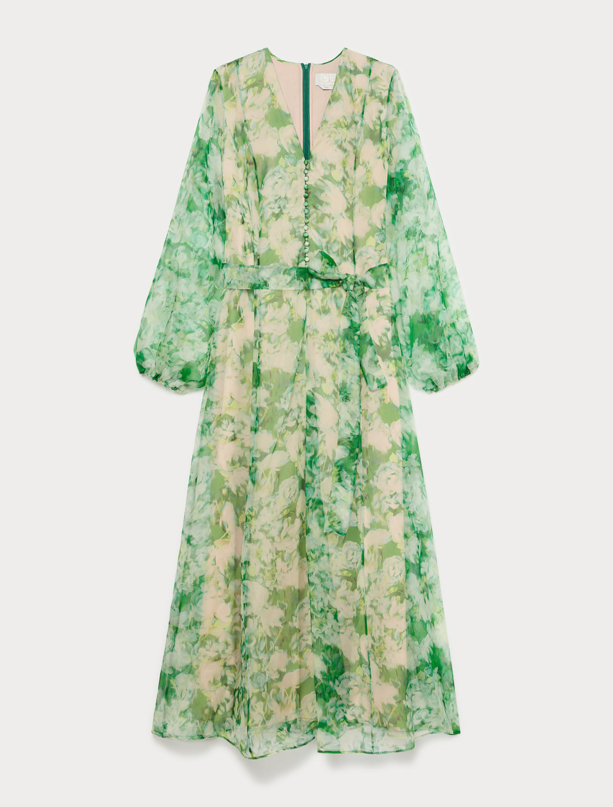 Marina Rinaldi long pure silk organza dress for woman