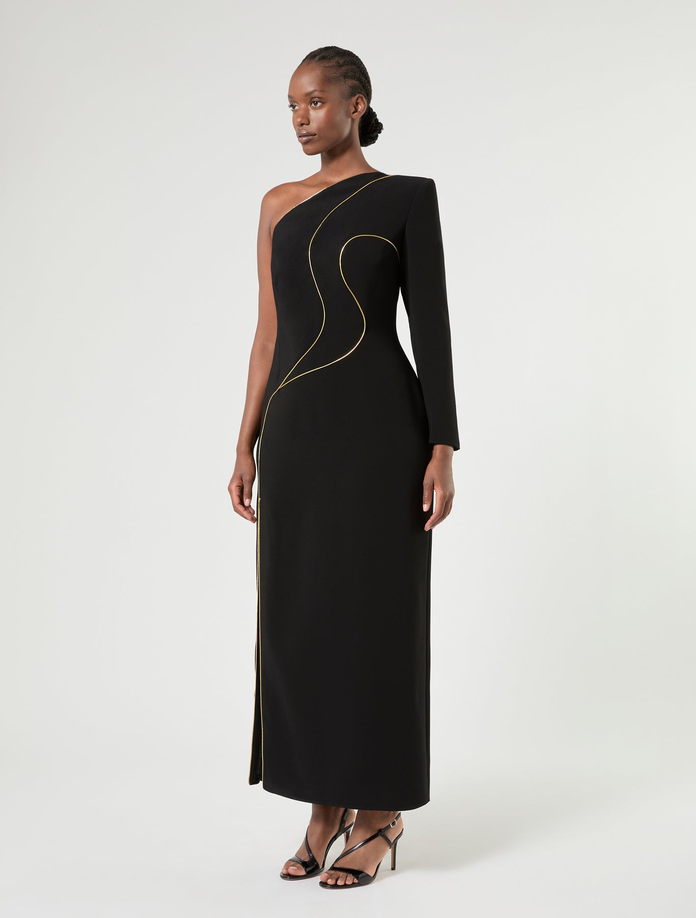 Marina Rinaldi cady one-shoulder dress for woman