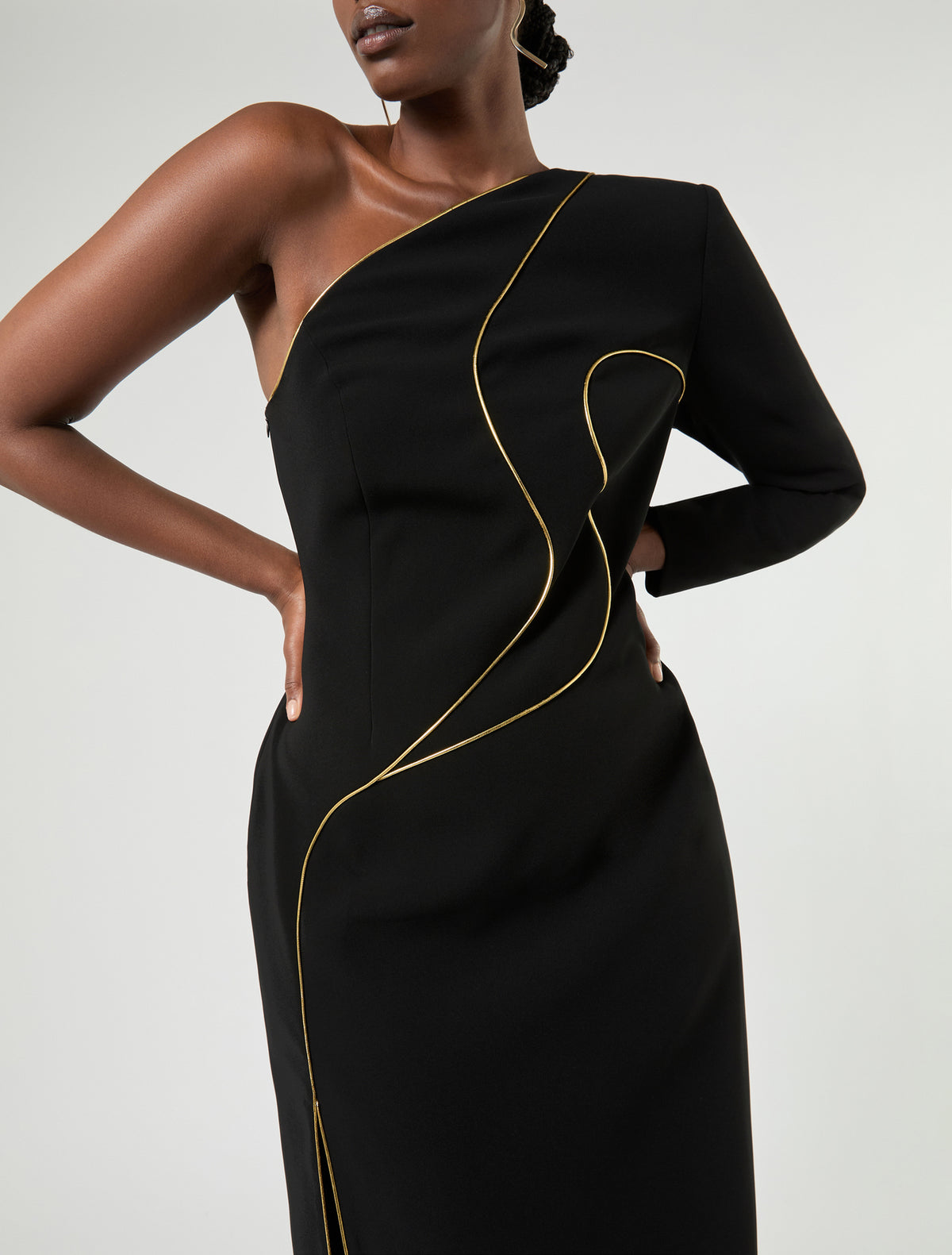 Marina Rinaldi cady one-shoulder dress for woman