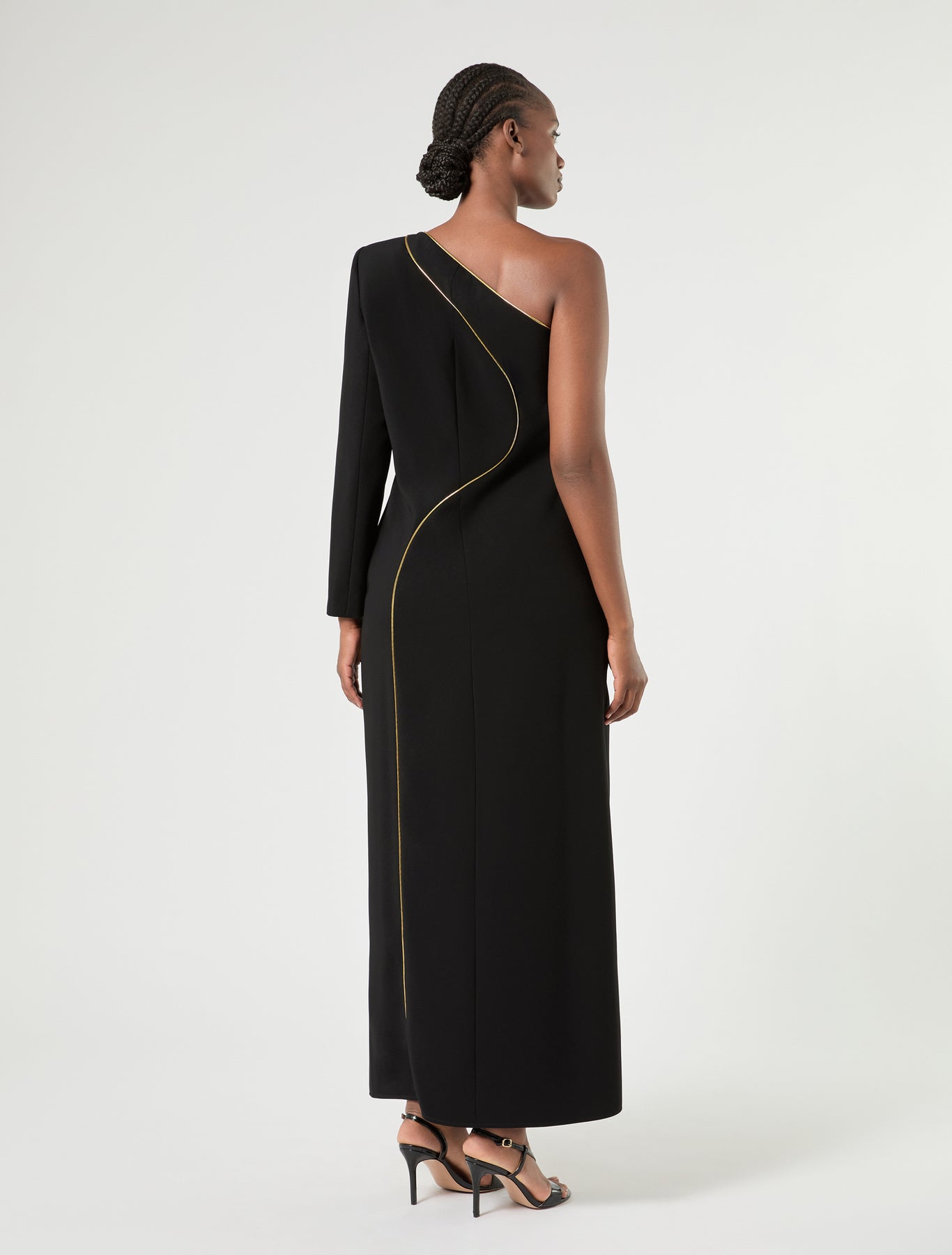 Marina Rinaldi cady one-shoulder dress for woman