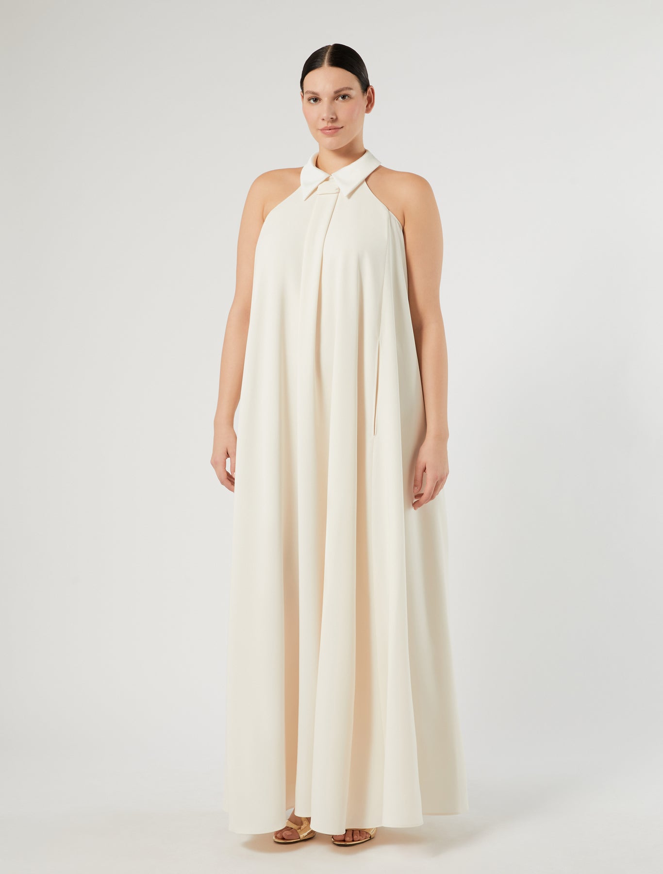 Marina Rinaldi cady and satin dress for woman