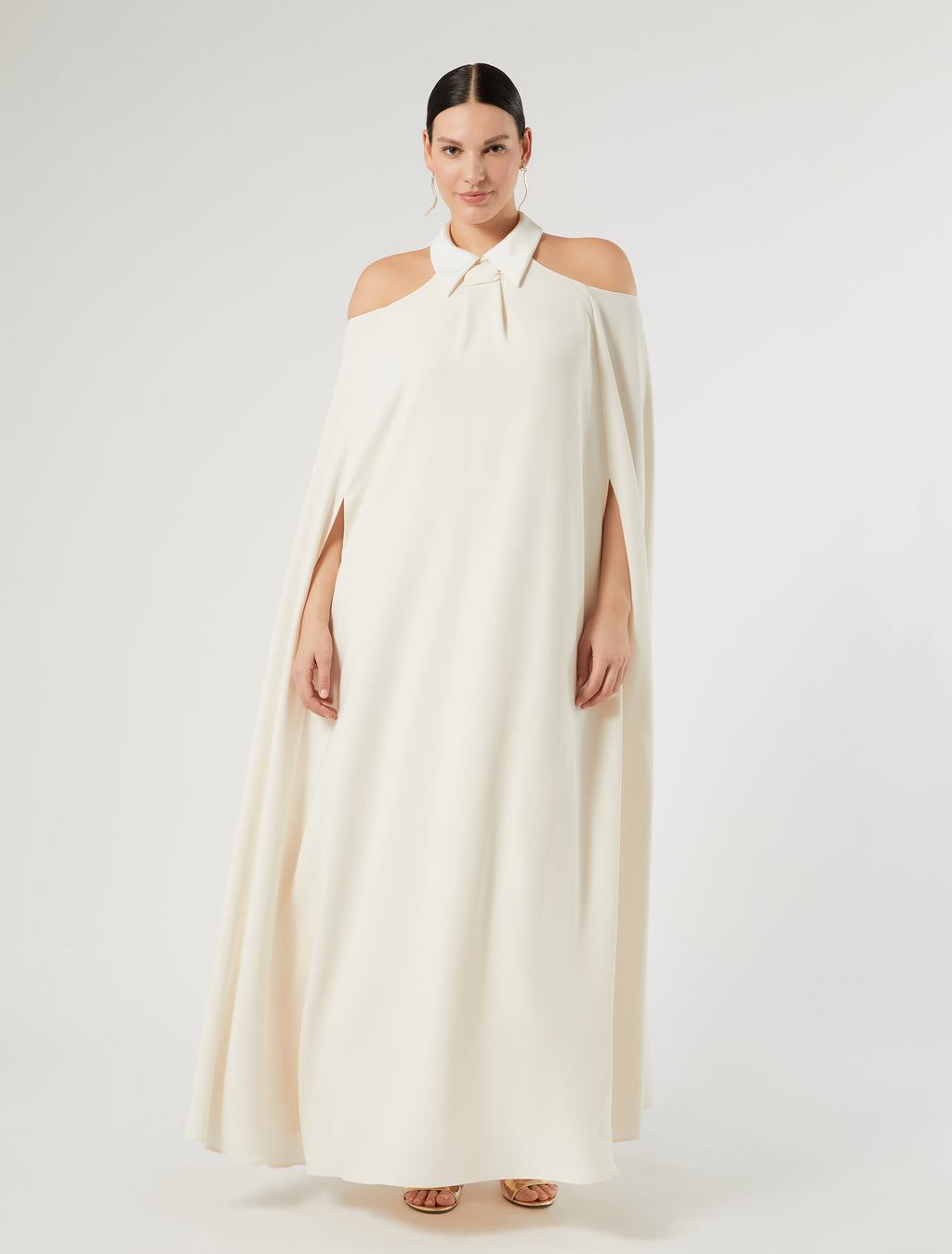 Marina Rinaldi cady and satin dress for woman