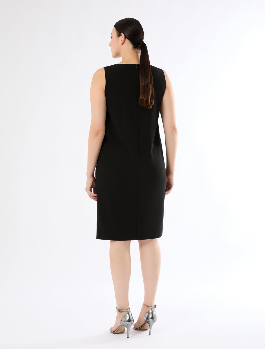 Long dress in cady with rhinestones