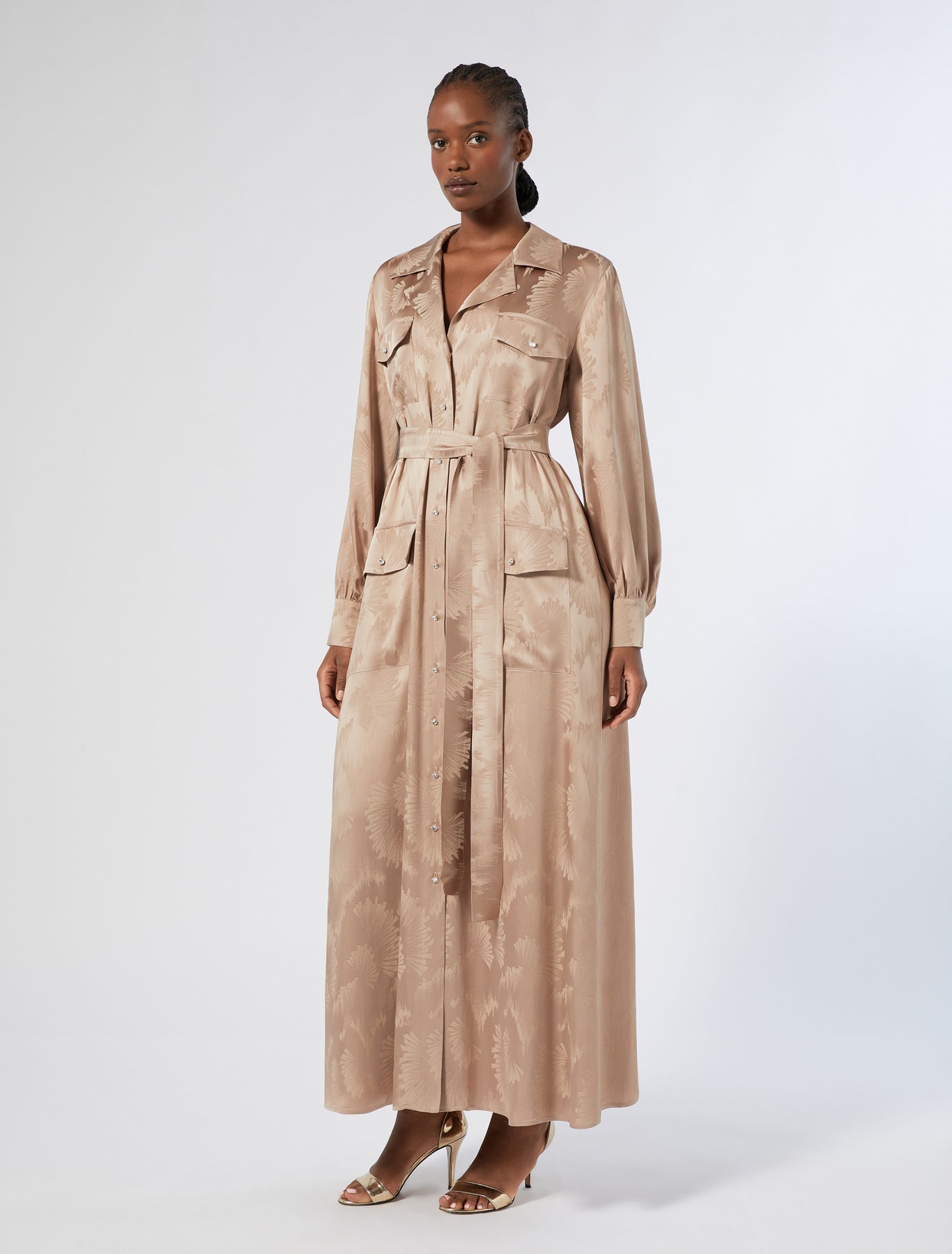 Jacquard shirt dress