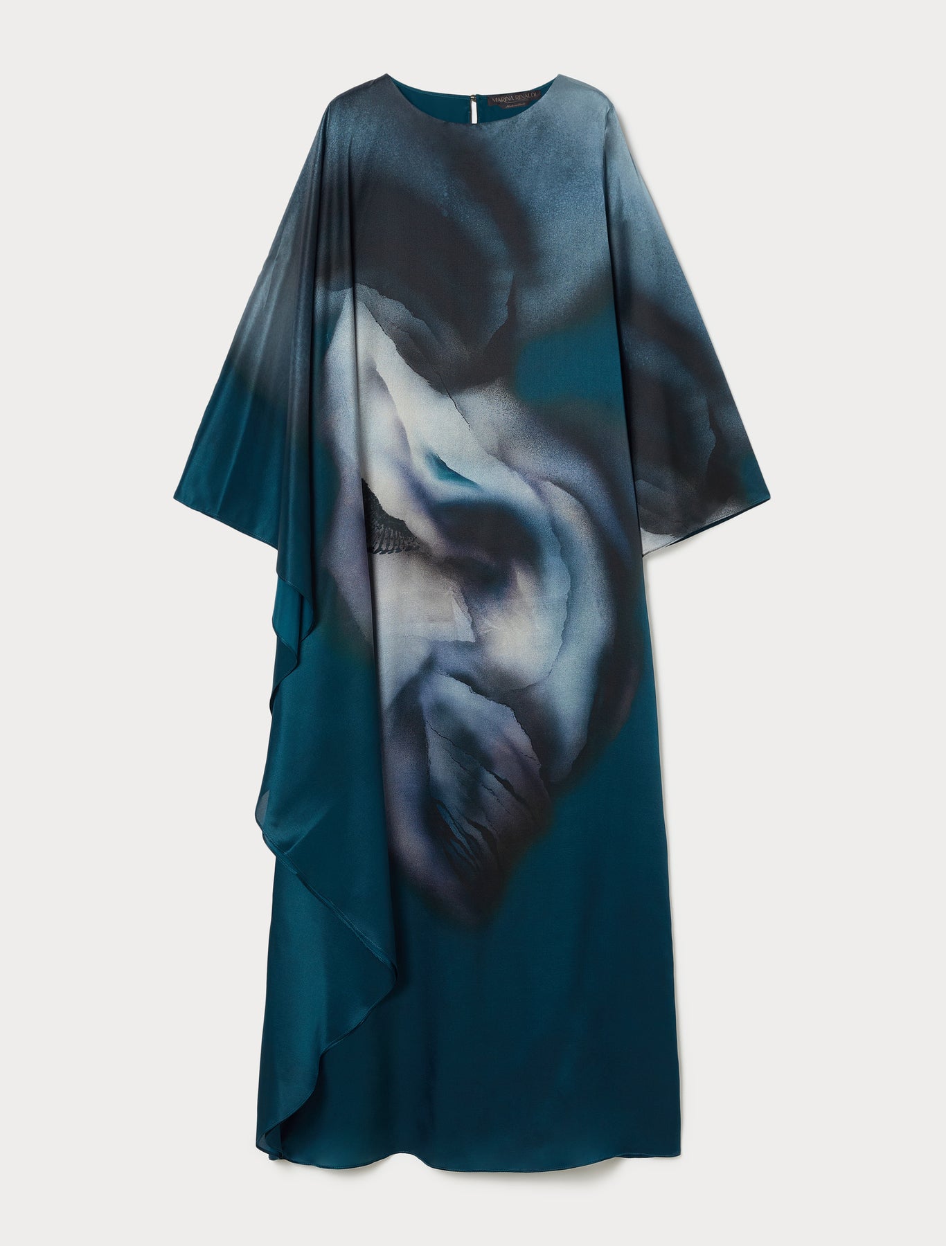 Asymmetrical silk satin dress