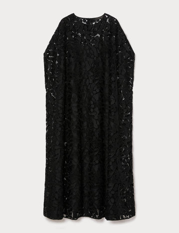 marina rinaldi macramé lace long dress for woman