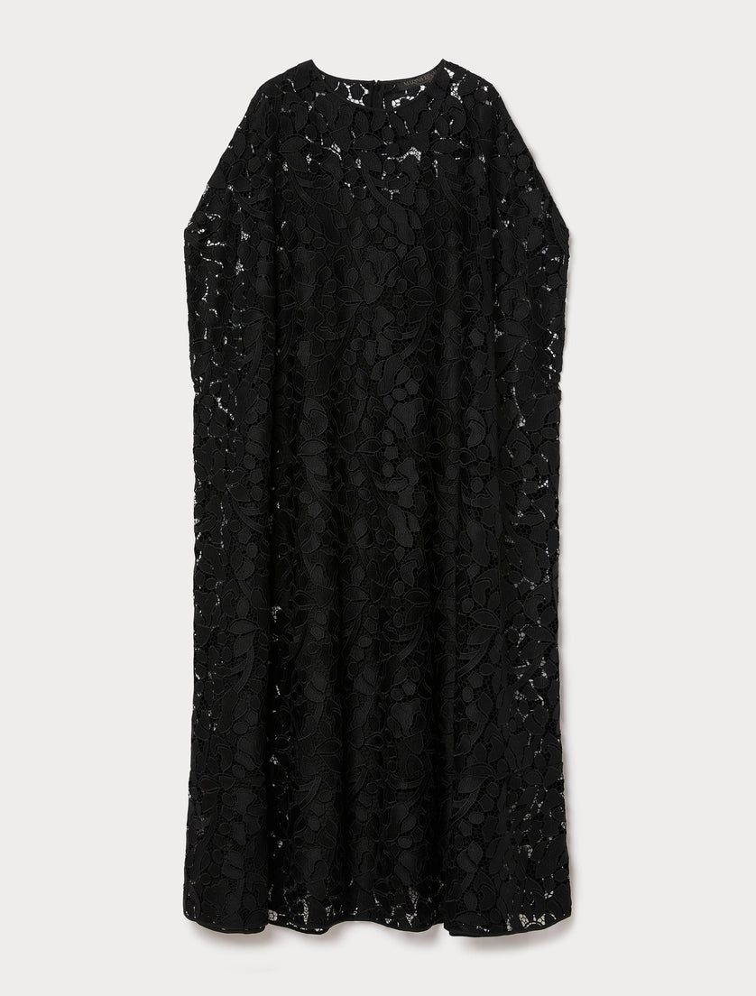 marina rinaldi macramé lace long dress for woman