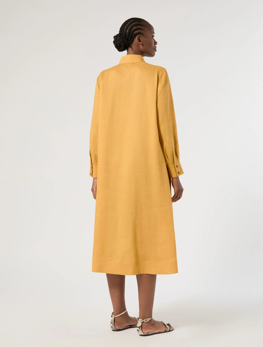 marina rinaldi Linen canvas shirt dress