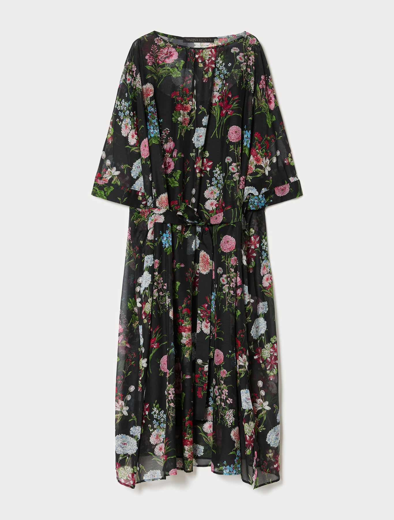 marina rinaldi silk voile dress for woman