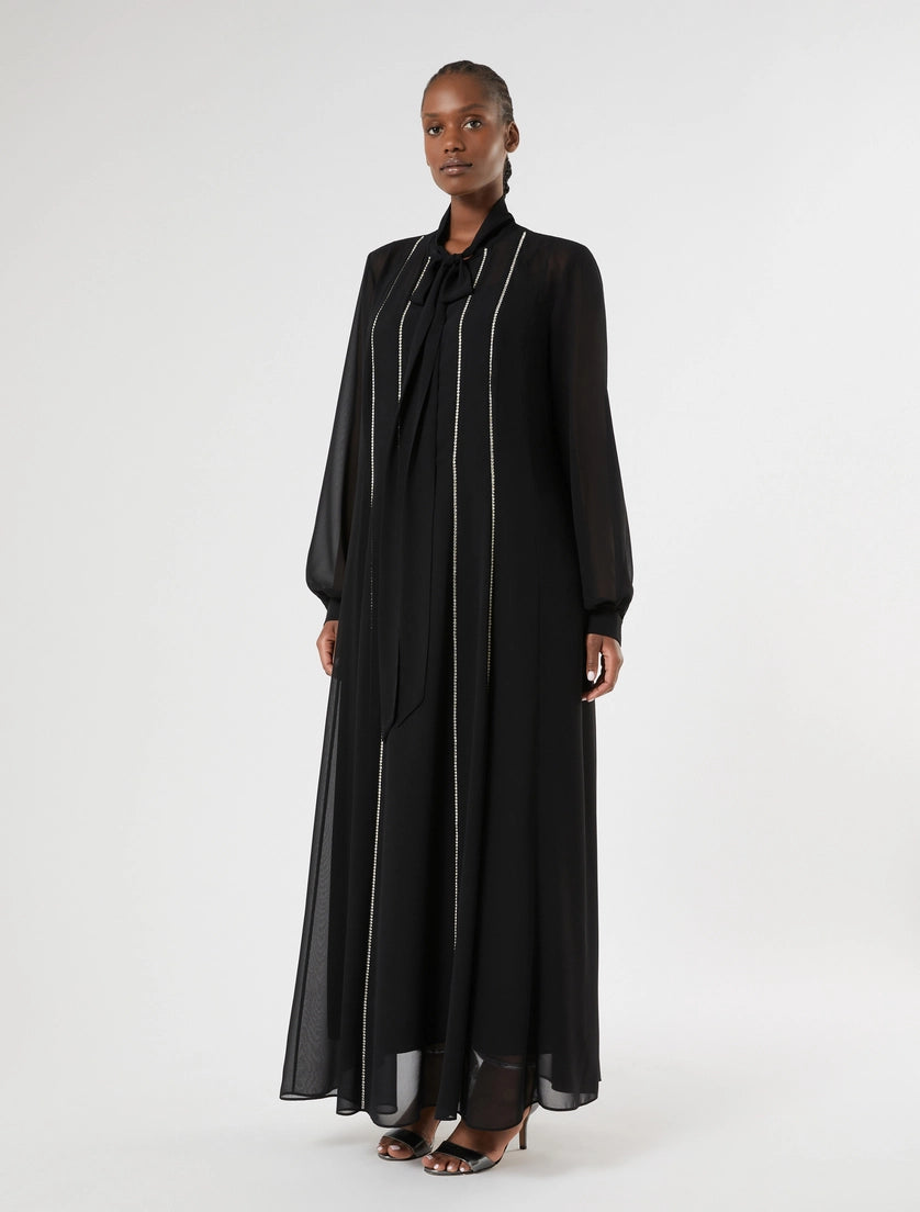 Rhinestone-adorned shirt dress