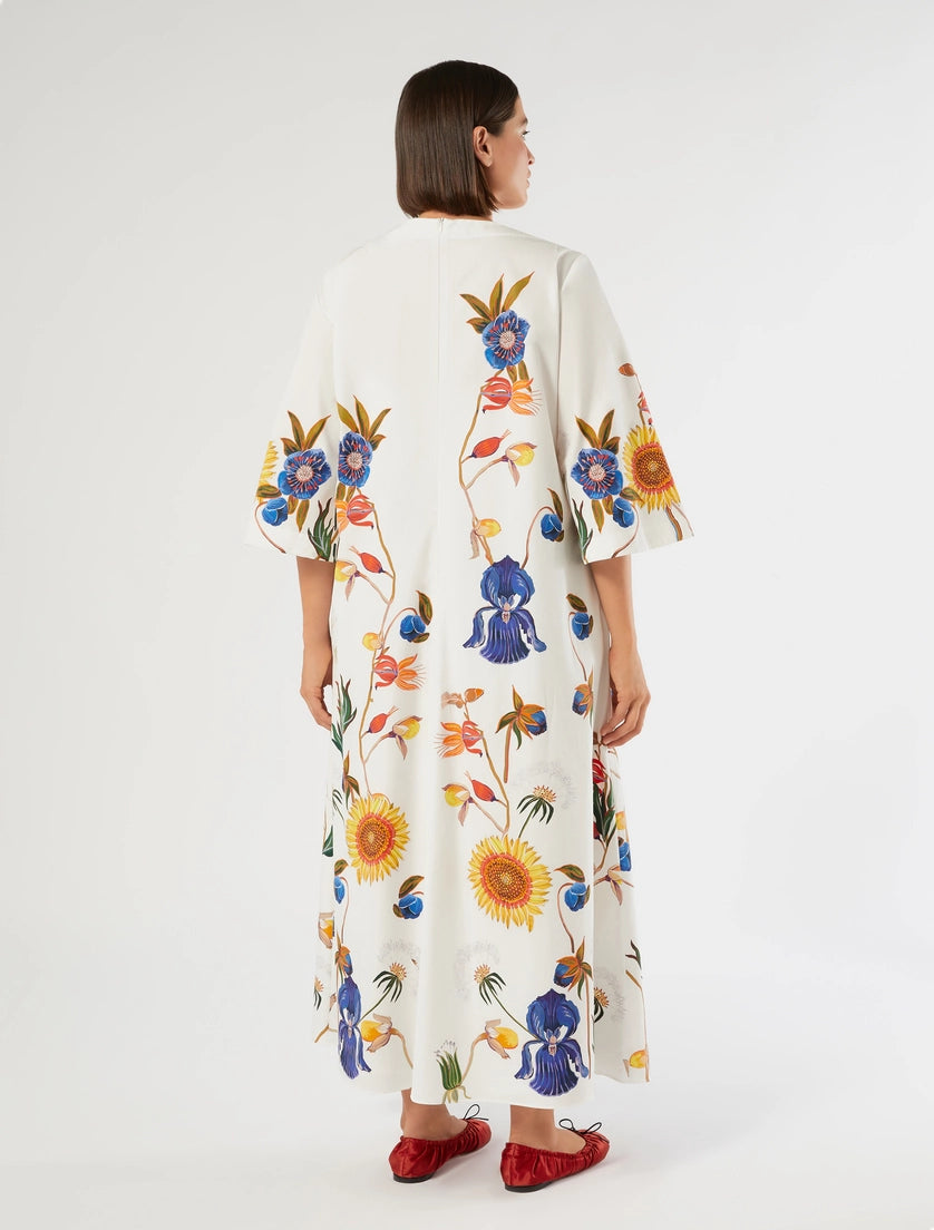 marina rinaldi poplin print dress for woman
