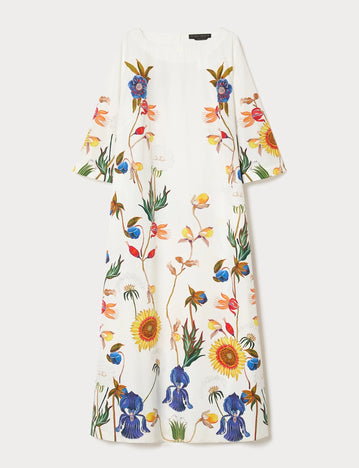 marina rinaldi poplin print dress for woman