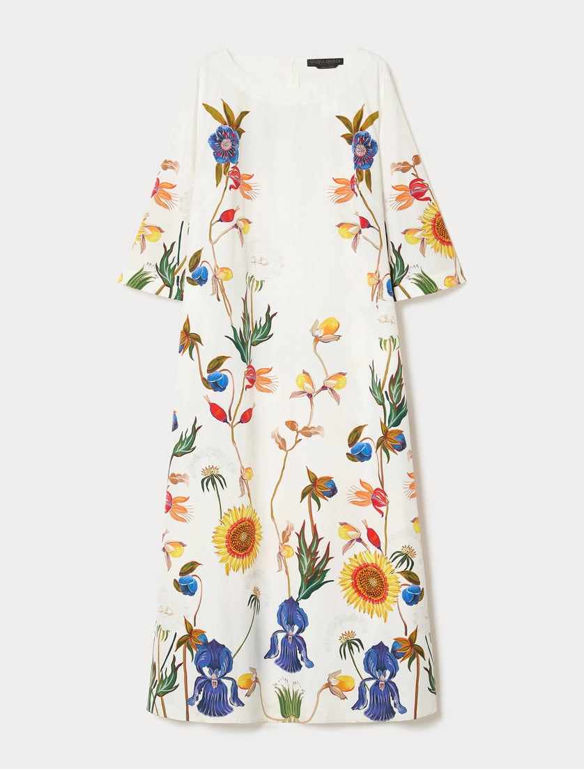 marina rinaldi poplin print dress for woman