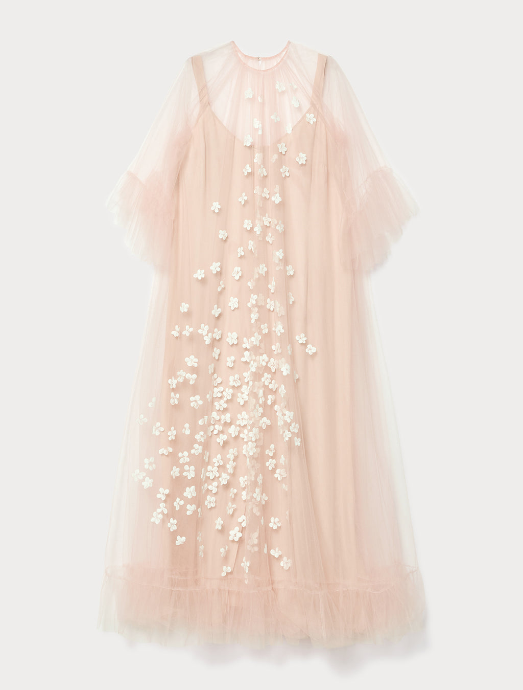 marina rinaldi floral-detail tulle dress for woman