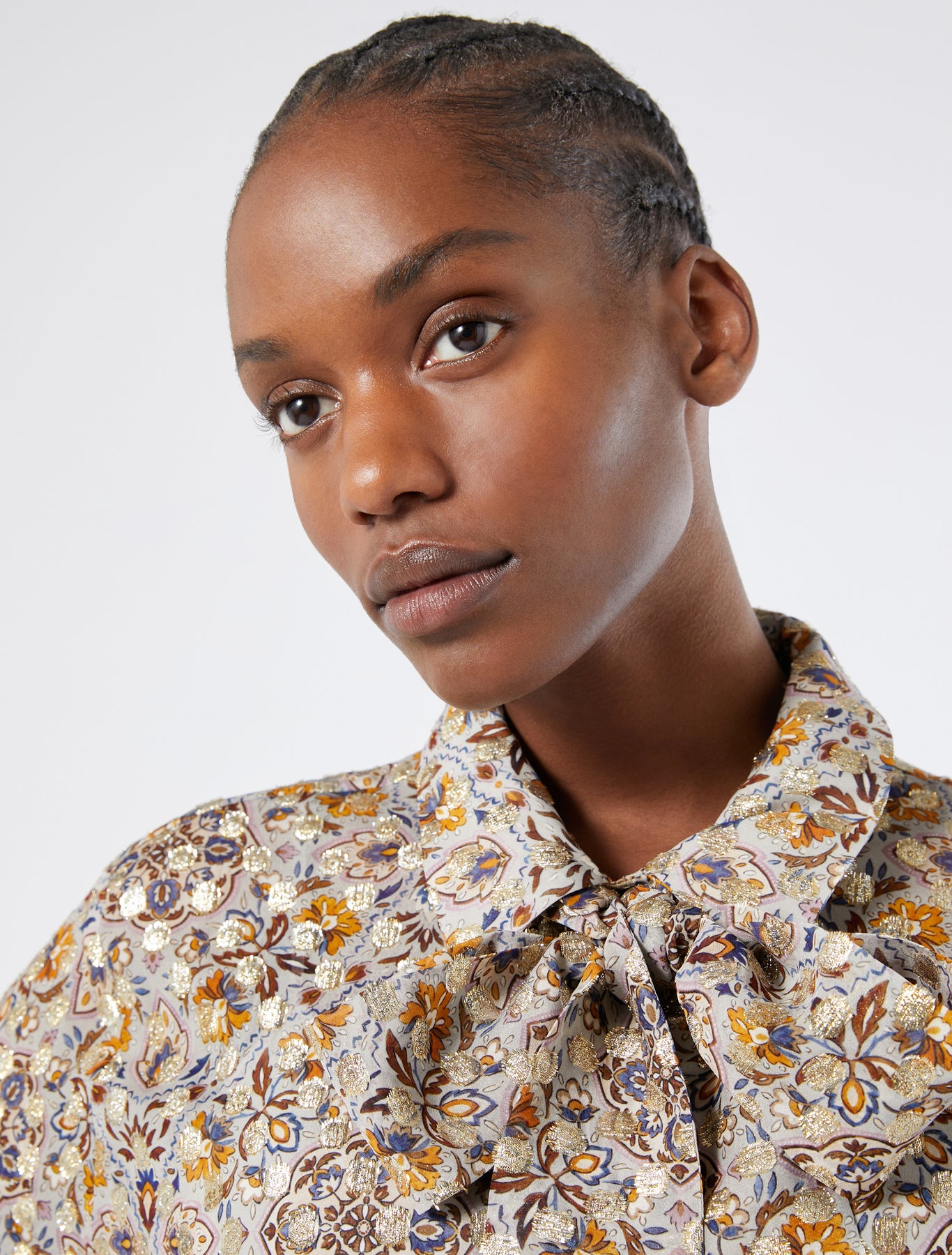 Gold fil coupé dress