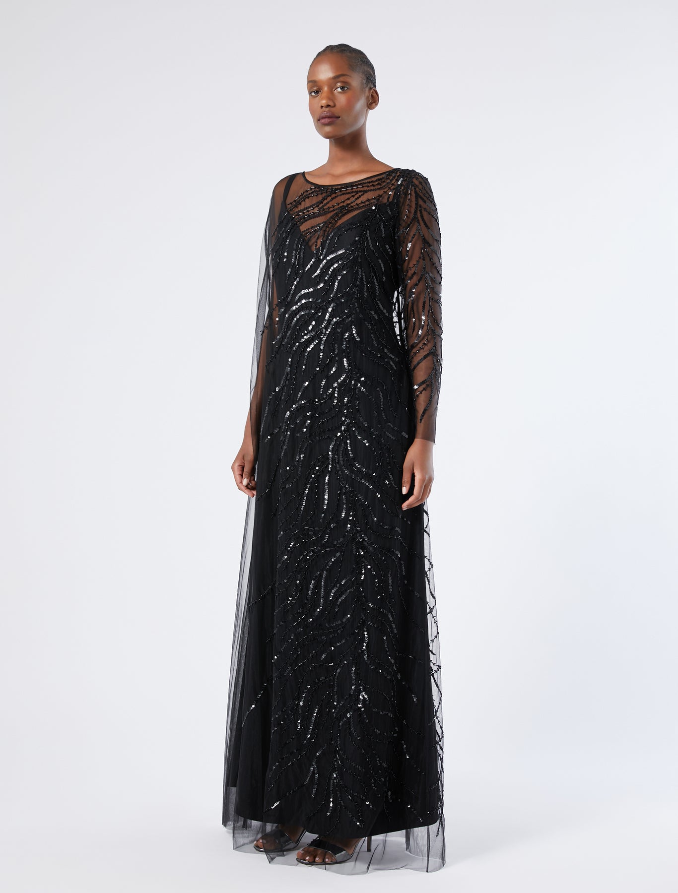 Tulle dress with embroidery