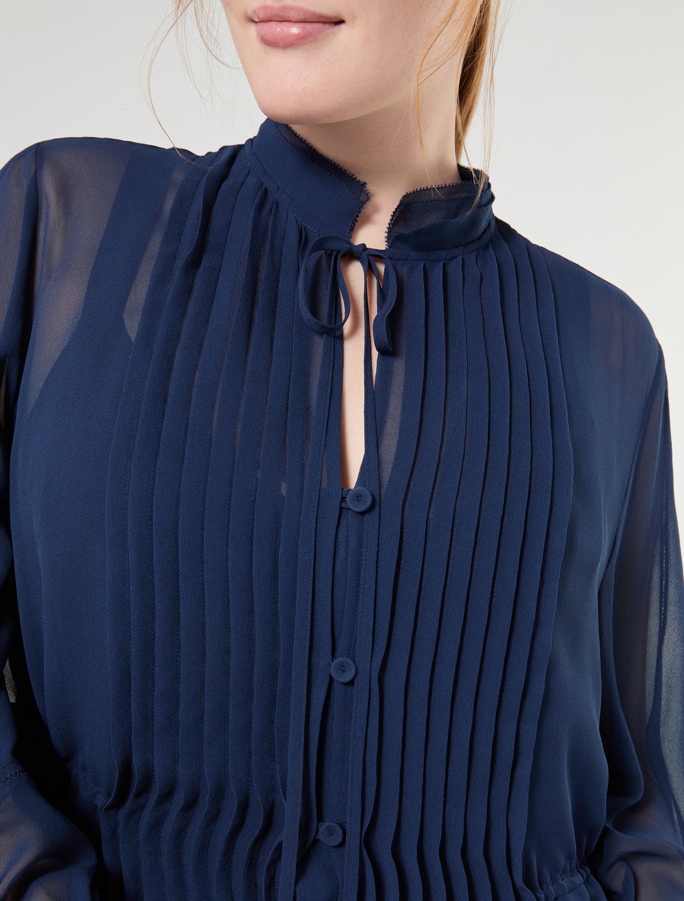 Marina Rinaldi long silk georgette dress for woman