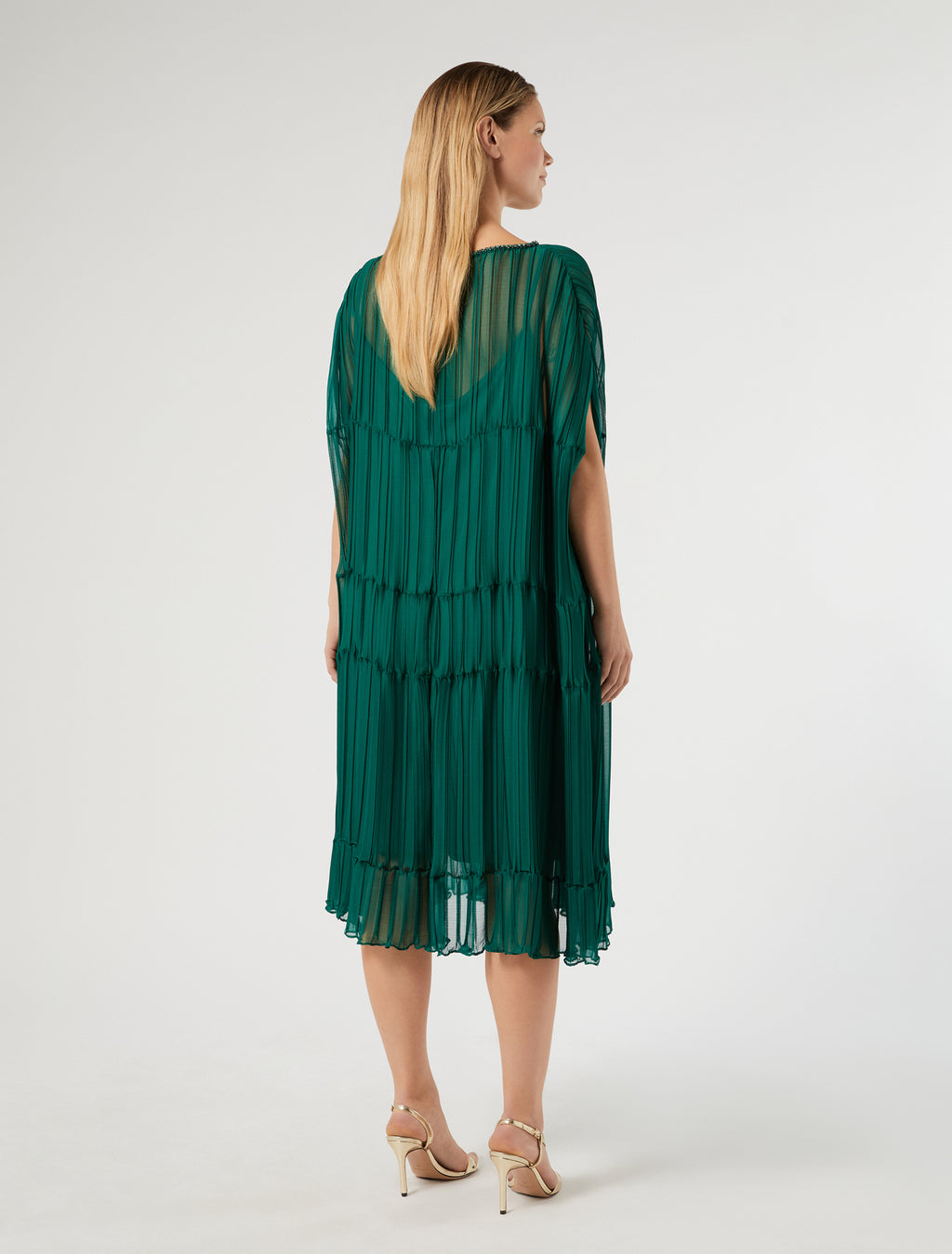 Marina Rinaldi pleated georgette dress for woman