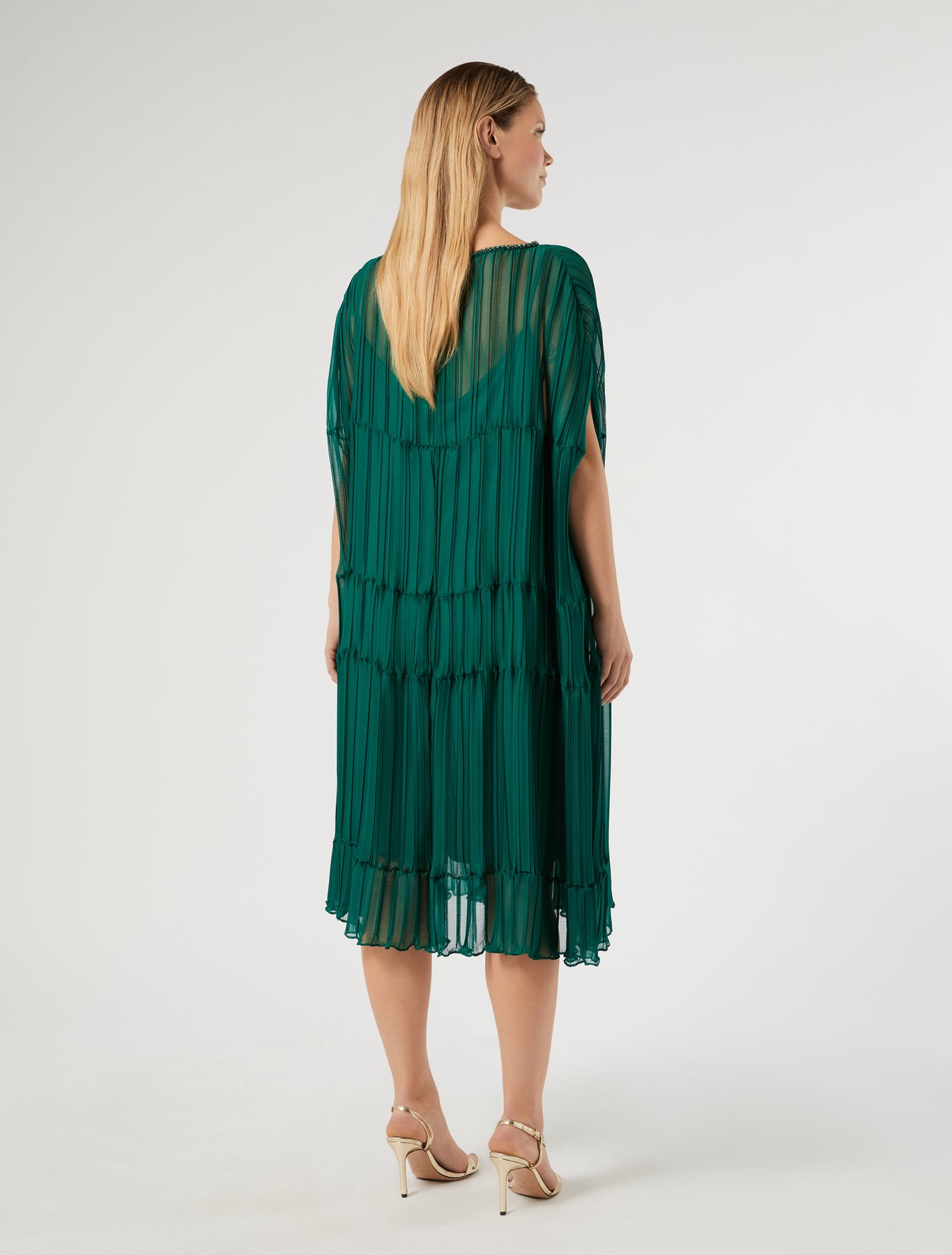 Marina Rinaldi pleated georgette dress for woman