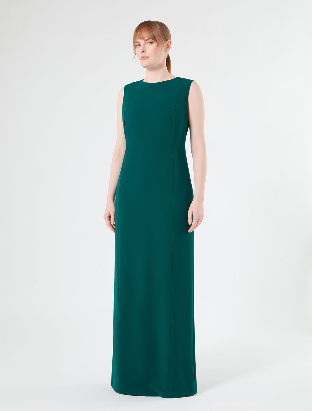 Marina Rinaldi cady dress with embroidered cape for woman