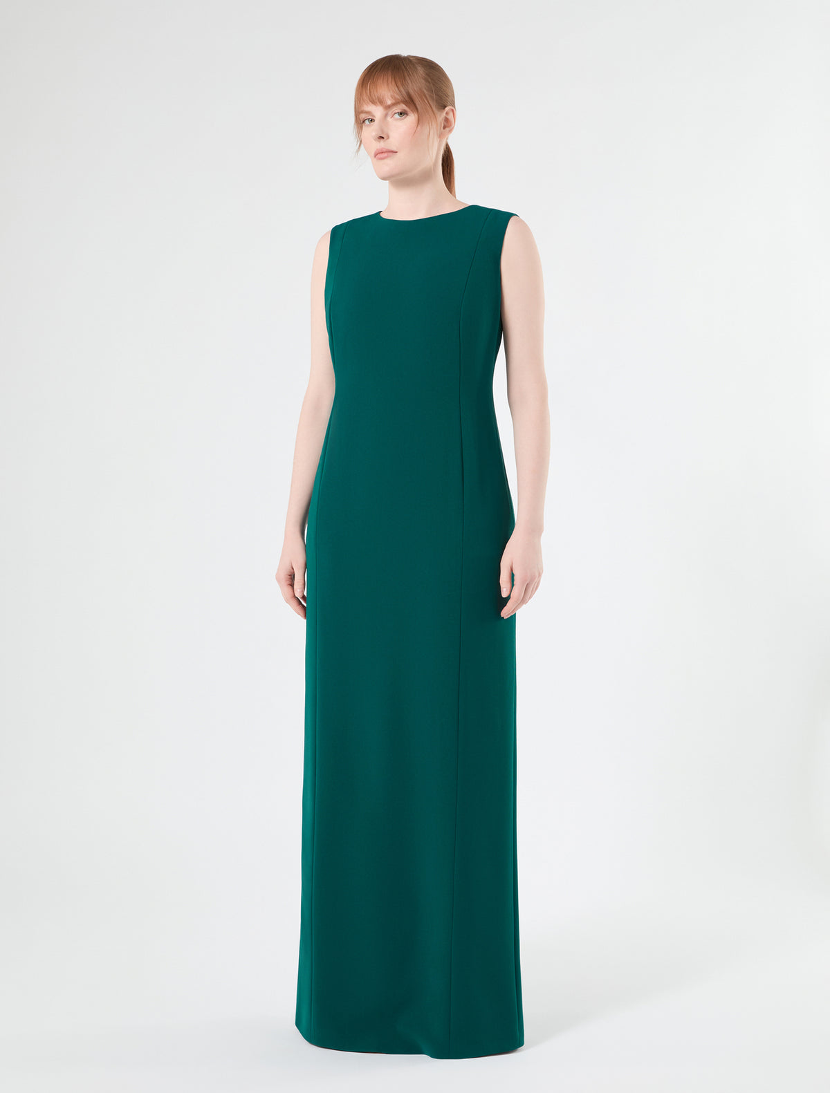 Marina Rinaldi cady dress with embroidered cape for woman