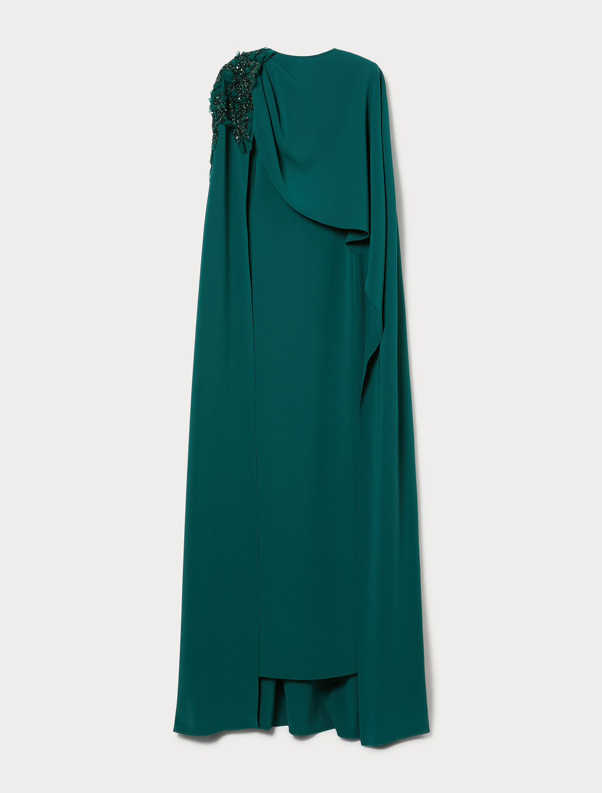 Marina Rinaldi cady dress with embroidered cape for woman