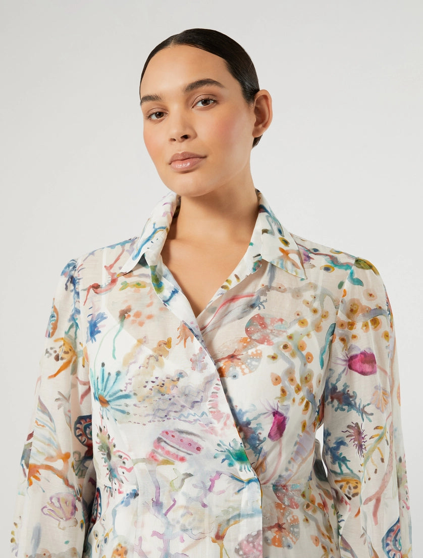 Cotton and silk dress