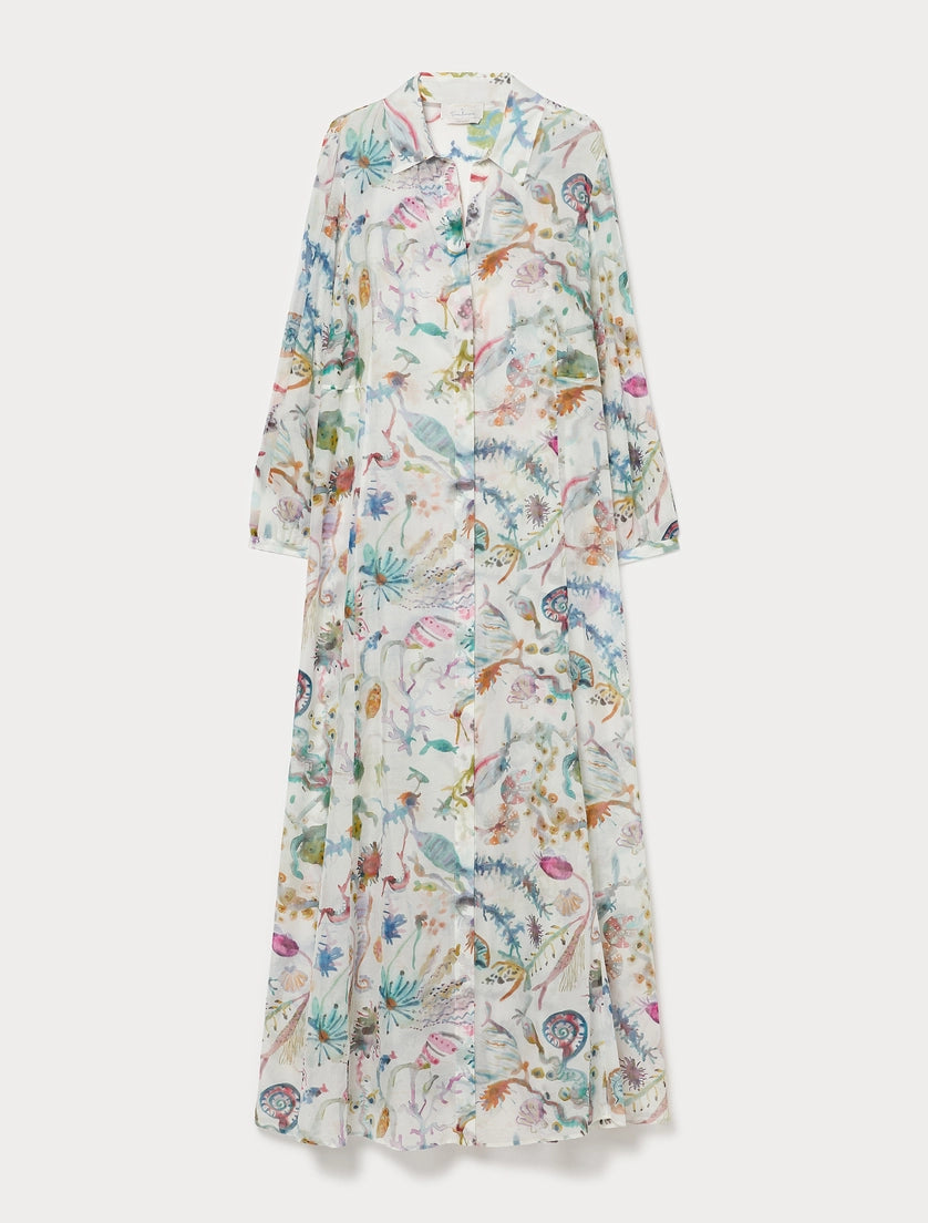 Cotton and silk dress