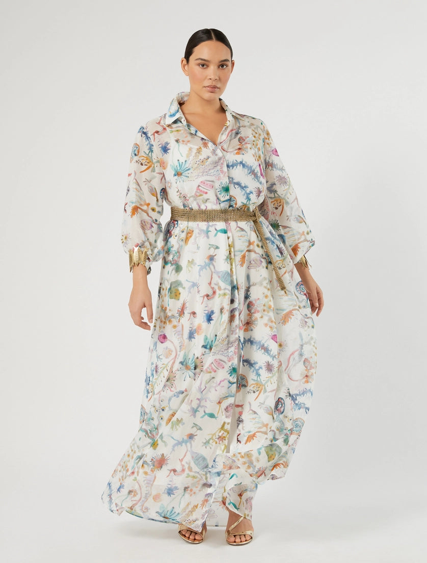 marina rinaldi Cotton and silk dress