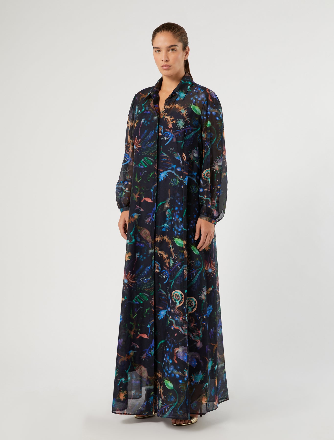 Marina Rinaldi cotton and silk dress for woman