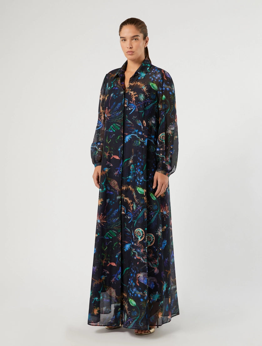 Cotton and silk dress