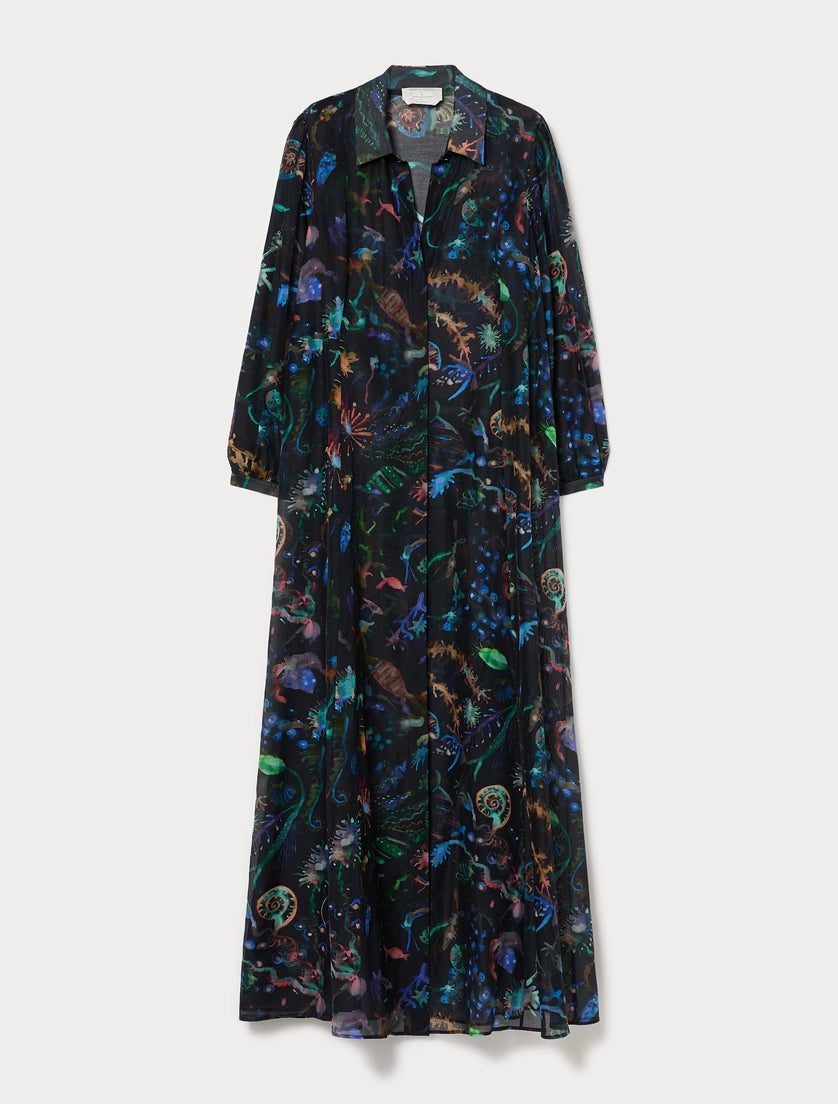 Cotton and silk dress