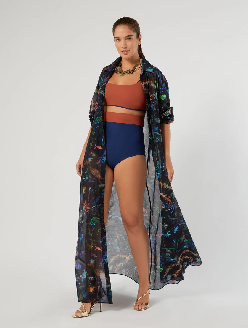 Cotton and silk dress