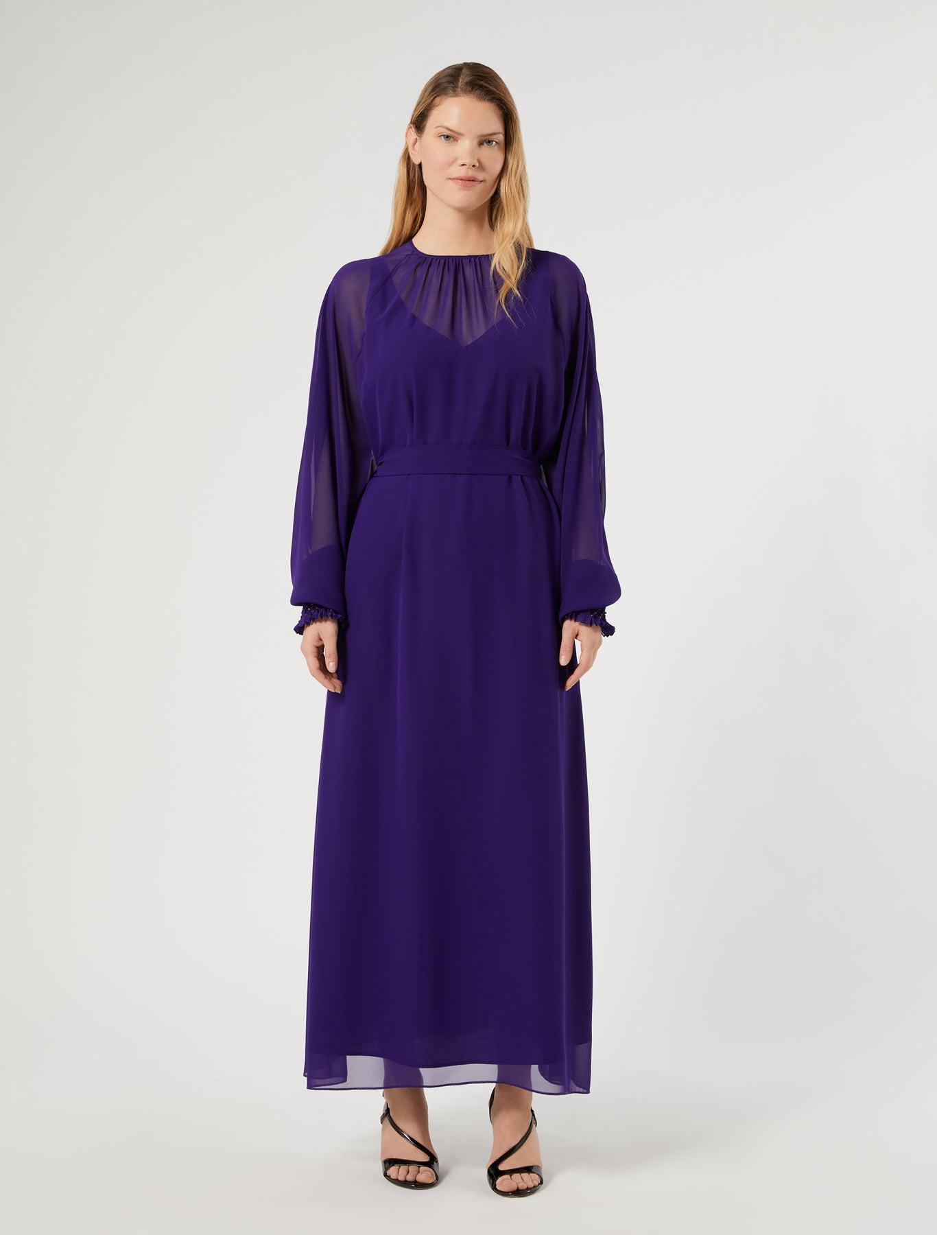 Marina Rinaldi embroidered georgette dress for woman
