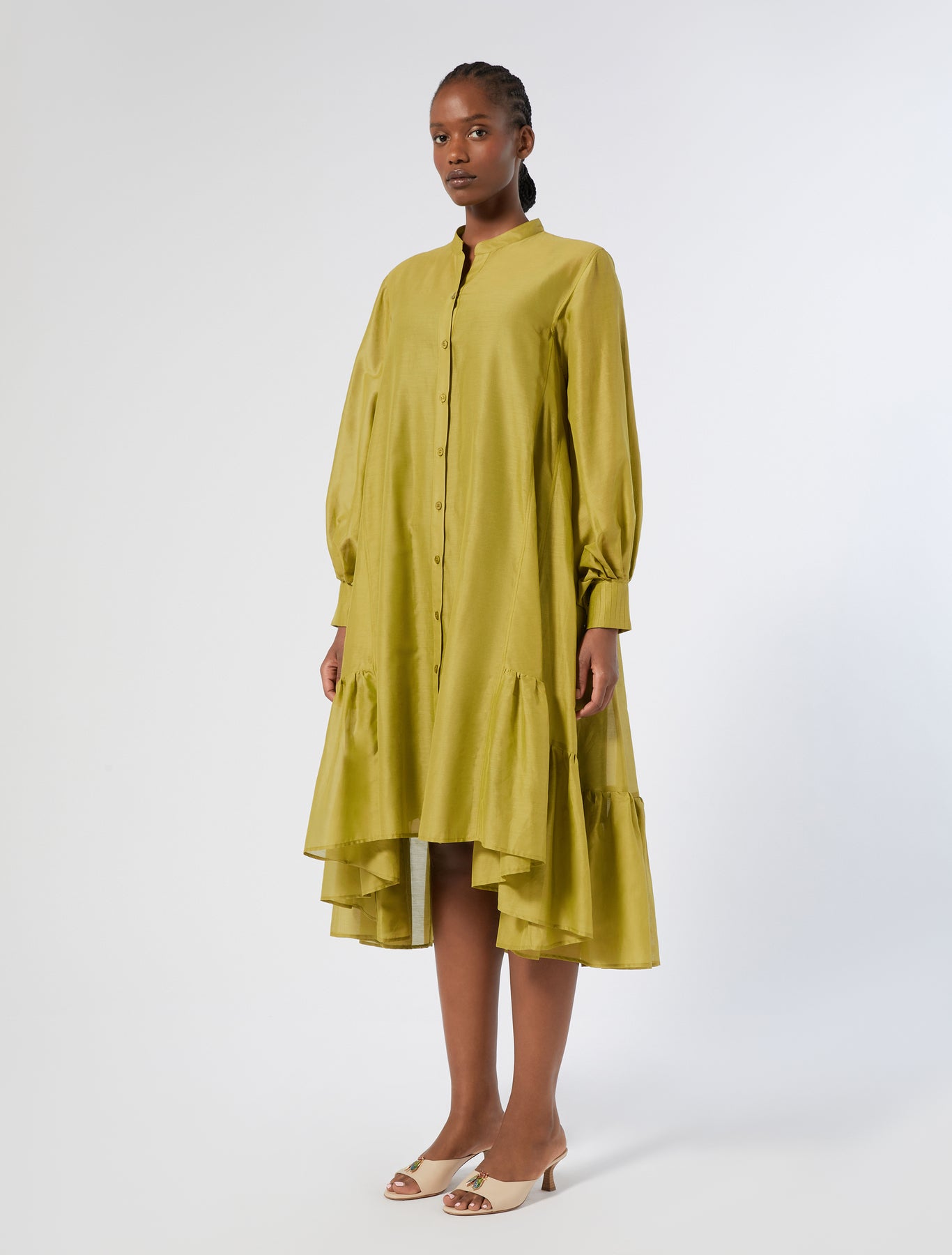 Cotton and silk voile dress