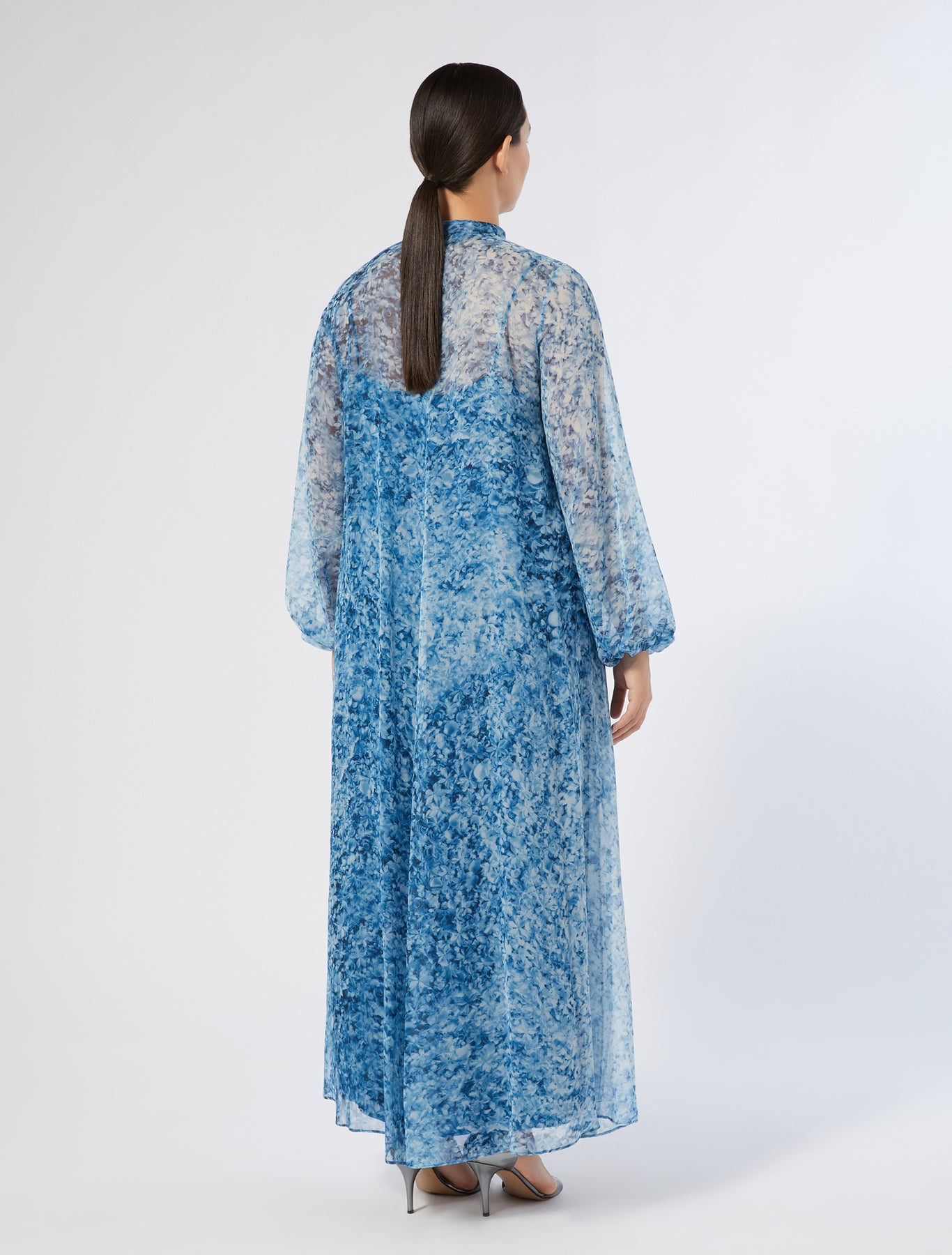 marina rinaldi printed georgette dress for woman