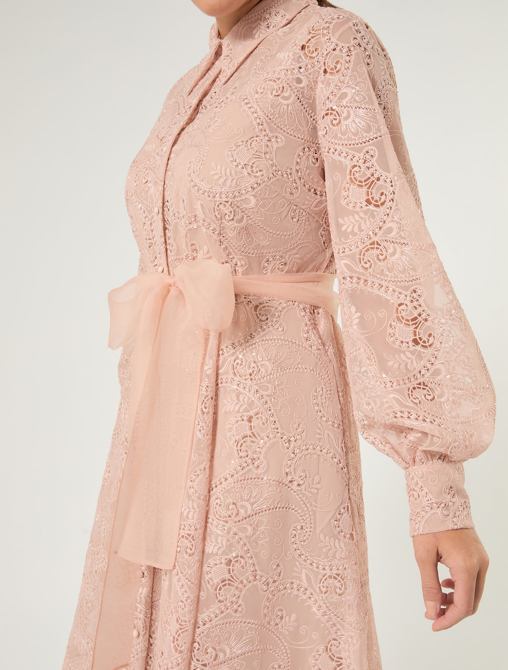 Marina Rinaldi embroidered tulle shirt dress for woman
