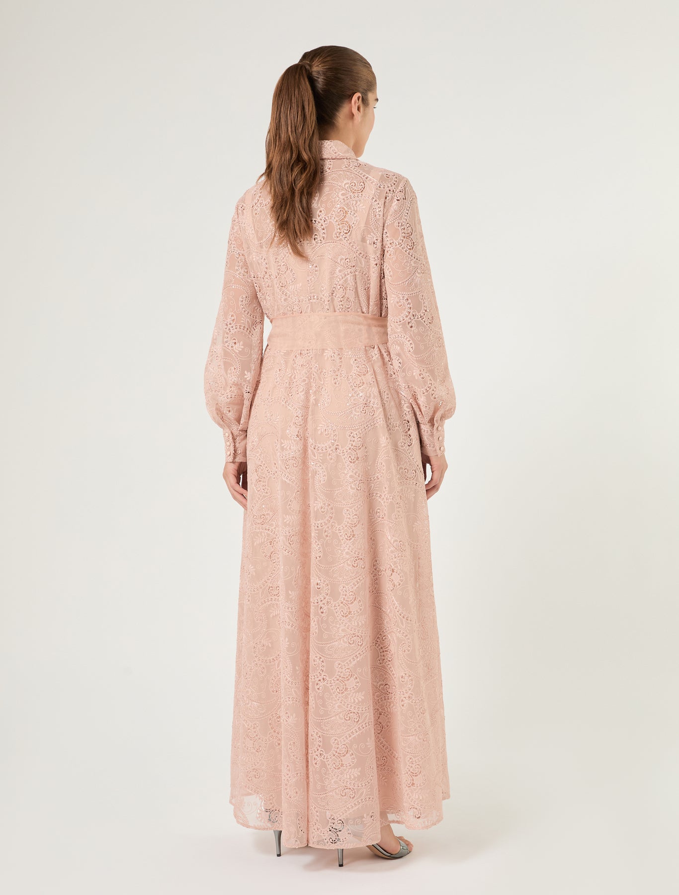 Marina Rinaldi embroidered tulle shirt dress for woman
