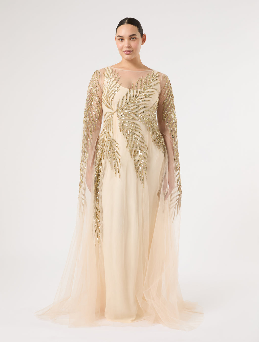 Marina Rinaldi tulle dress with embroidery for woman