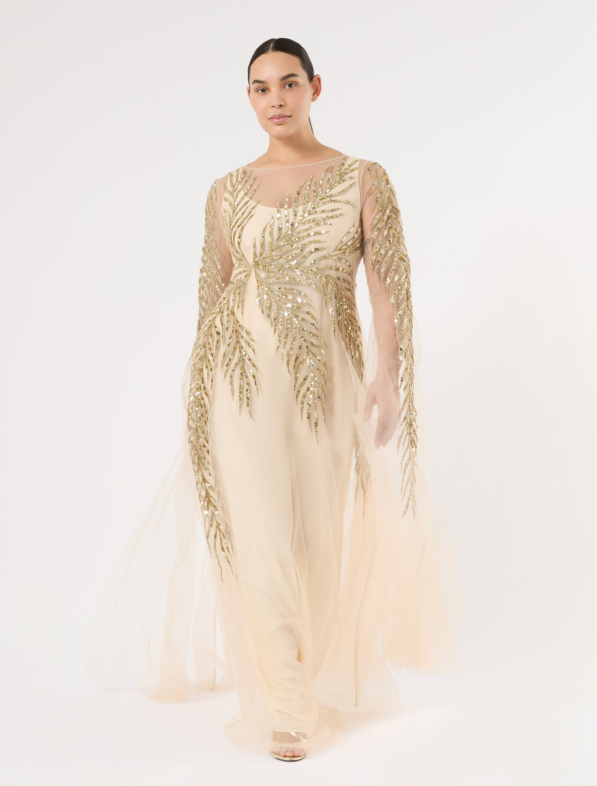 Marina Rinaldi tulle dress with embroidery for woman