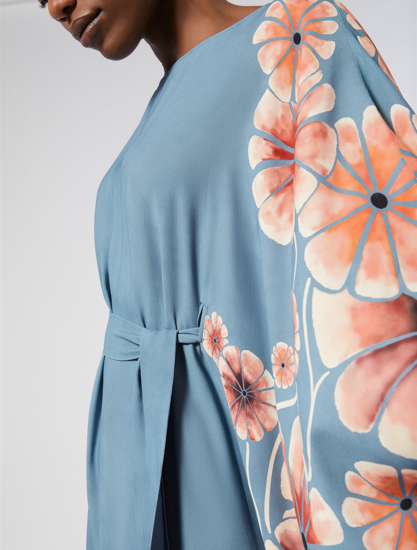 Double georgette caftan dress