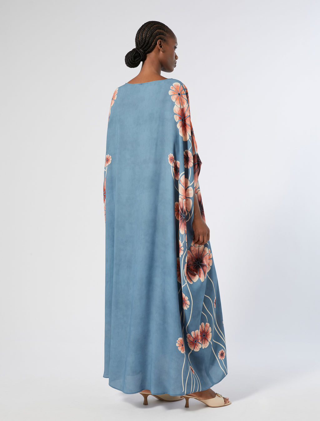 Double georgette caftan dress