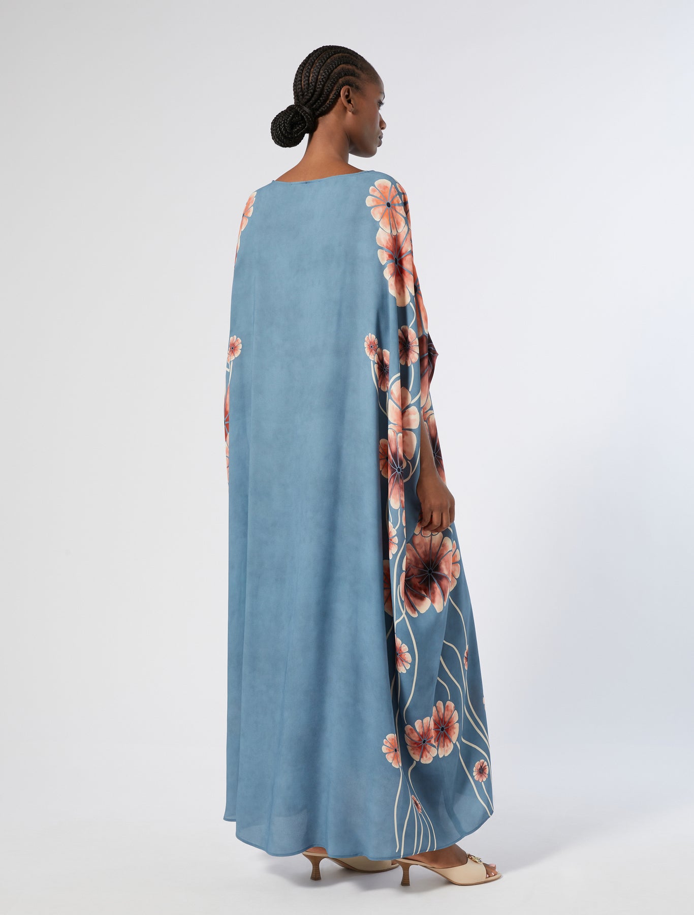 Double georgette caftan dress