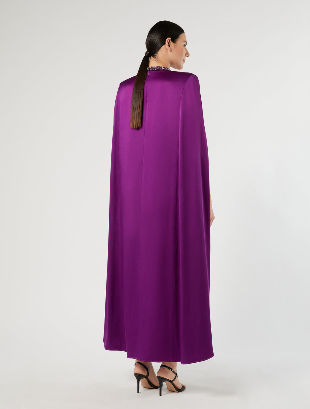 Marina Rinaldi shiny envers satin dress for woman