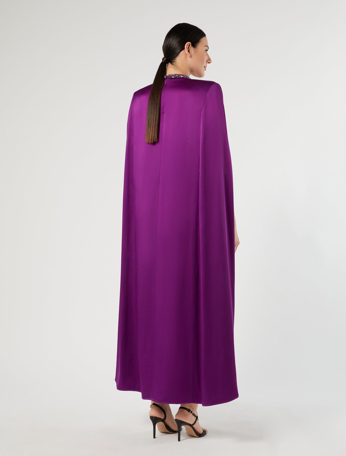 Marina Rinaldi shiny envers satin dress for woman